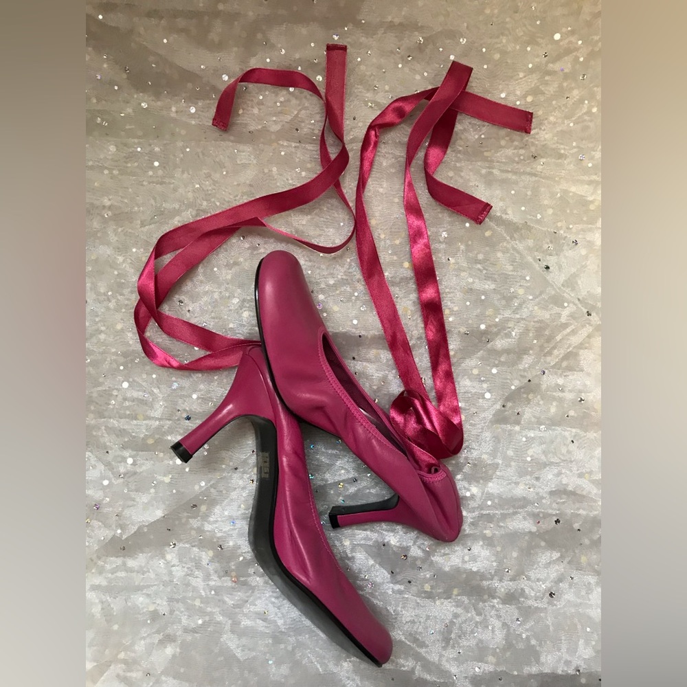 Steve Madden pink leather  ballerina heels